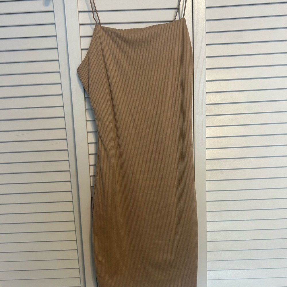 Forever 21 Tan Slip Mini Dress Spaghetti Strap Cocktail